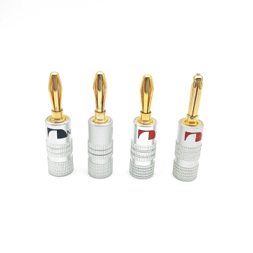Gold Plated 4mm Audio Speaker Banana Plug Connector