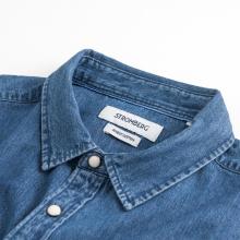 Fashion Men's Long Sleeve Blue Comfortable Denim Shirt