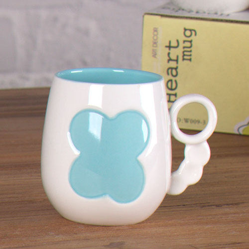 emboss heart coffee mug