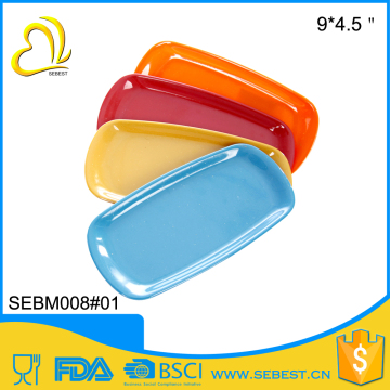 Hot selling reusable hard decorative bamboo square plastic plates