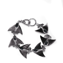 Crowding fish charm bracelet with silver plated