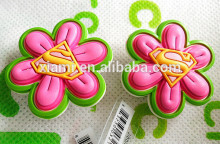 off promotion colorful beautiful flower mode embossed shoes charm