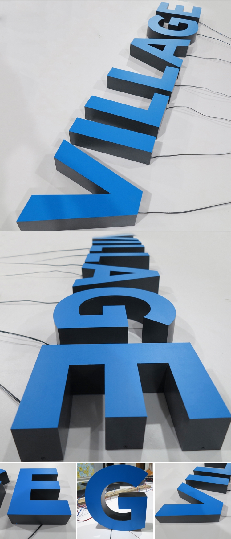 Professional Custom Illuminated Acrylic 3D Led Letter Sign With Vinyl