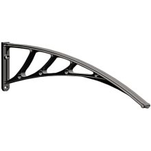 Modern Custom-Made Curved Rafter Awning for Transparent Home Patios