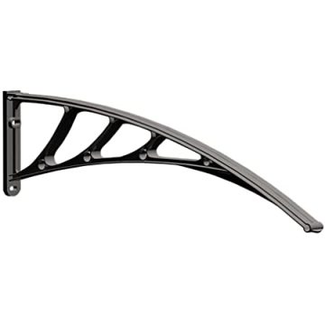 Modern Custom-Made Curved Rafter Awning for Transparent Home Patios