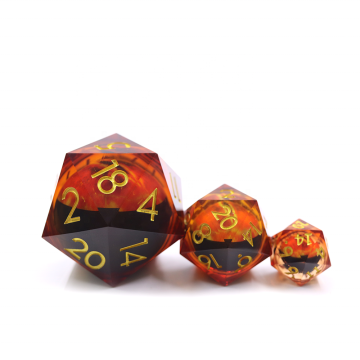 DN RPG Oversized Orange Dragon Eye D20 Dice - 50MM Jumbo Die