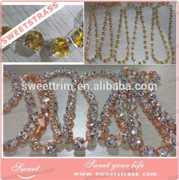 SS38 crystal Fancy rhinestones Cup Chain