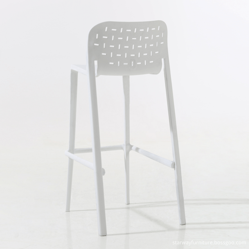 New original design stacking plastic bar stools high bar chair for Hotel restaurant and cafe wholesale
