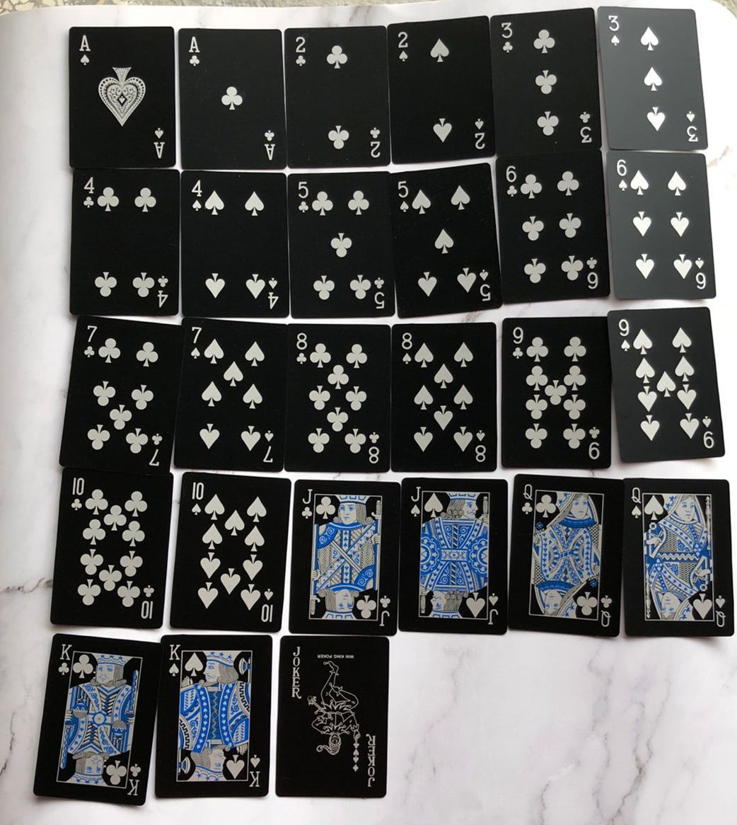 High Quality Plastic PVC Poker Waterproof Black Playing Cards Creative Gift Durable Poker