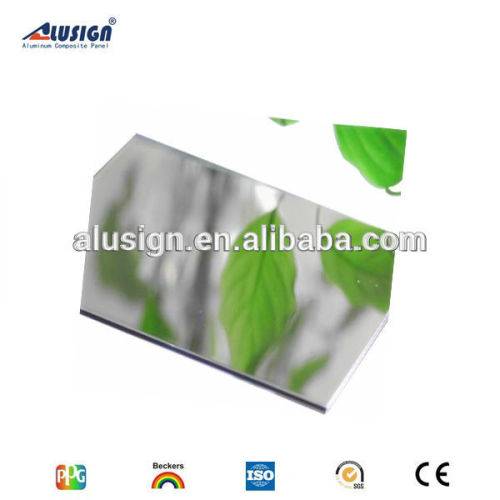 Alusign mirror finish aluminum plastic material