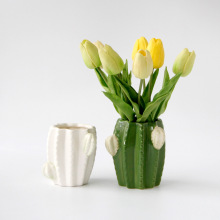 Ceramic Cactus Flower Vase: Unique Porcelain Planters