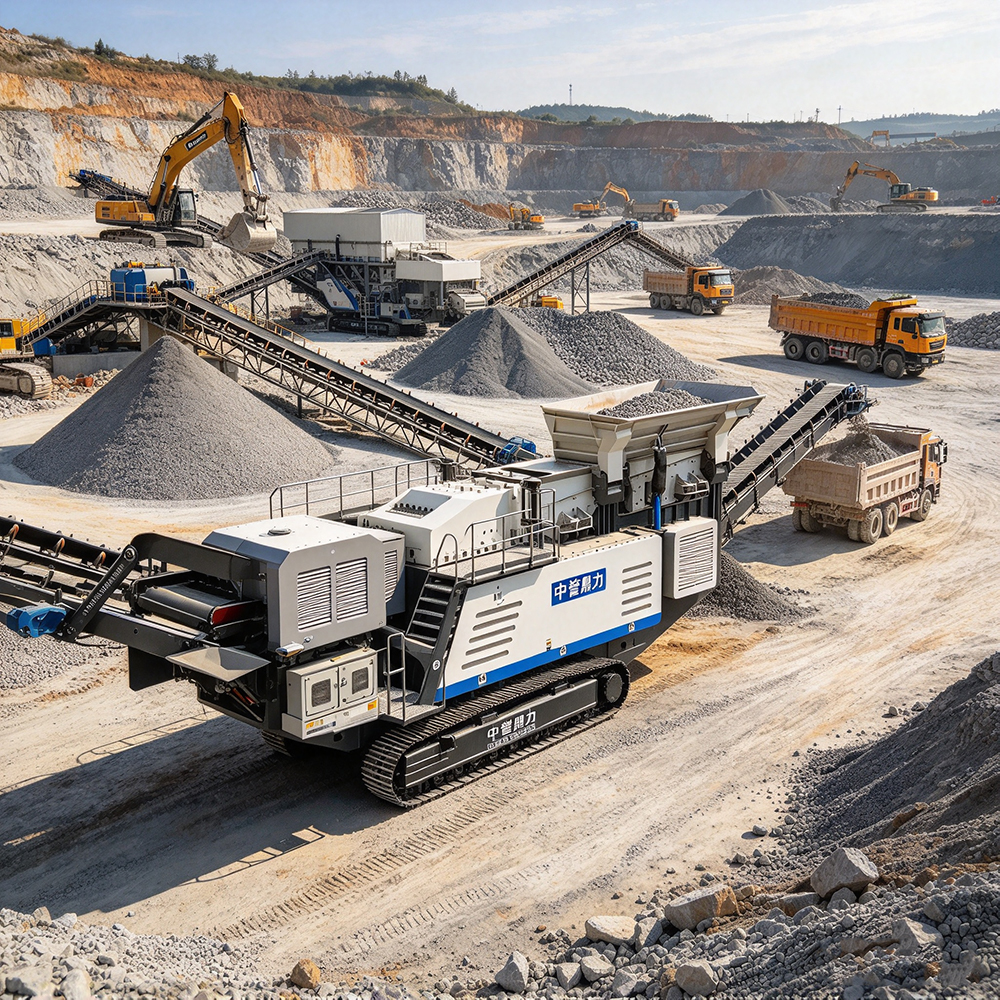 คั้นมือถือตีนตะขาบ Crawler Mobile Crusher