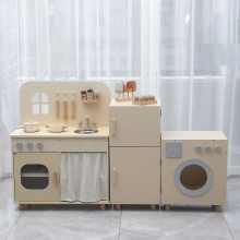 Customized Children Play Set: Cooking Pretend Play Kitchen Kits & Educational Toys with Washing Machine