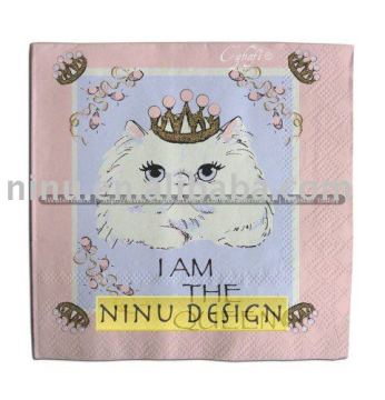 YLNL1013 Printing paper napkin,colour napkin