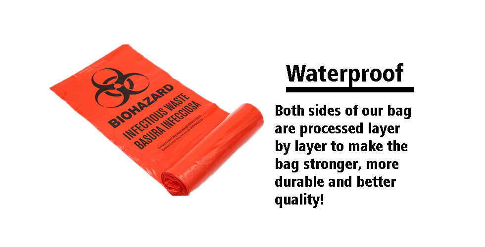 Medical Plastic Yellow Red Black Biohazard Bag Garbage Autoclavable Waste Bag
