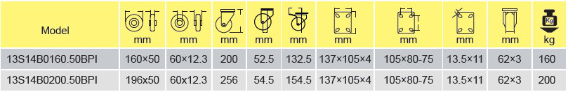 Parameters Of 13S14B0200.50BPI