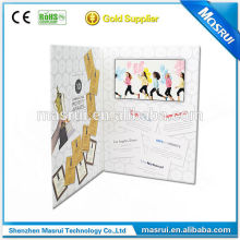 Product demonstration LCD video card Bespoke Video Brochures