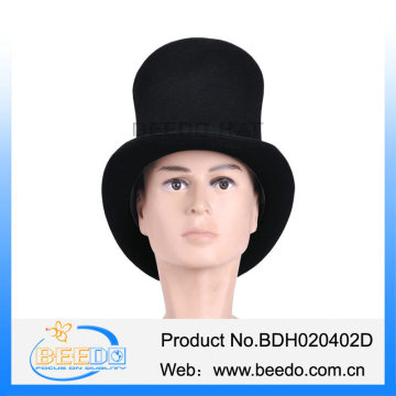 Factory wholesale 20 cm blank black round top hat