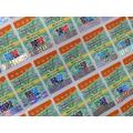 Changing color QR code hologram sticker