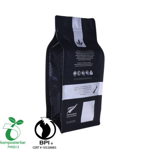 Sac de café d&#39;amidon d&#39;amidon de maïs PLA à compost industriel imprimé personnalisé