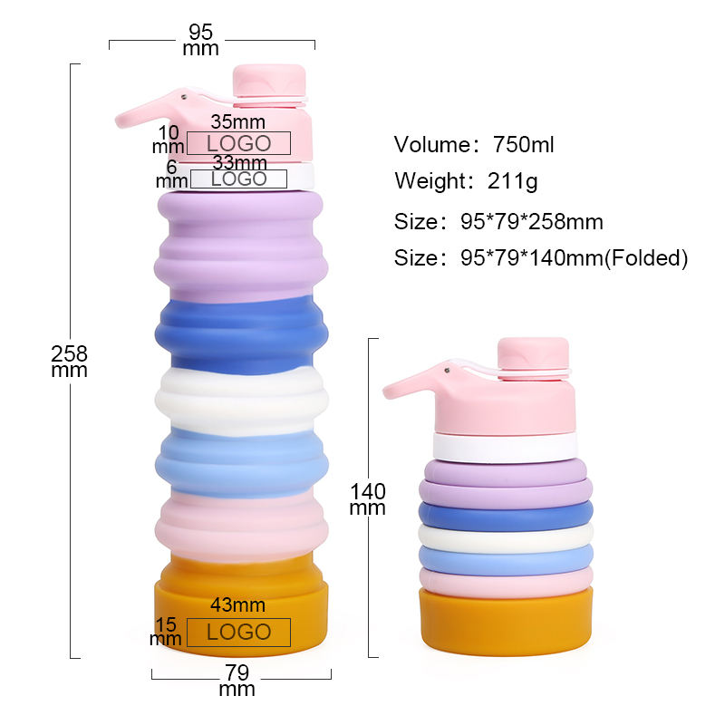 בקבוק מים מסיליקון MFZ-J004 silicone water bottle MFZ-J004