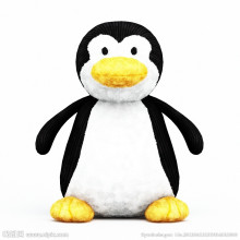 Plush standing penguin toy