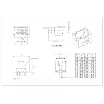 Conector de bolas de linha dupla de 2,5 mm