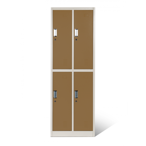 4 armoire de rangement de casier avec étagères brun