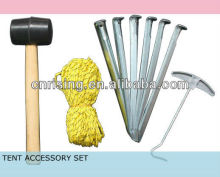 Tent accessory set, tent tool set