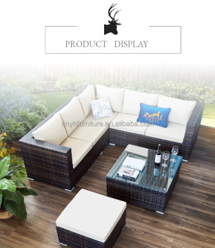 Best Selling Faux Bamboo Rattan Dining Corner Sofa Set