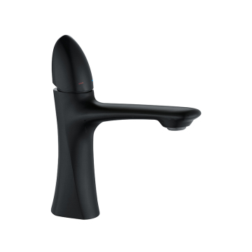 Unique Handle Black Bathroom Sink Tap