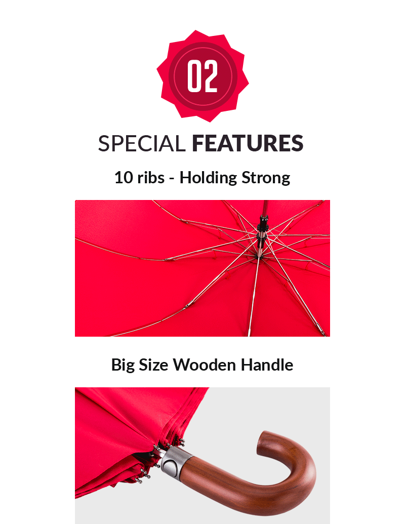 folding umbrella wooden handle