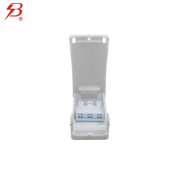 Junction box with three-way terminal