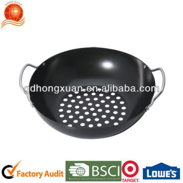 Round Roasting Pan BBQ Grill Pan Hole Grill Pan