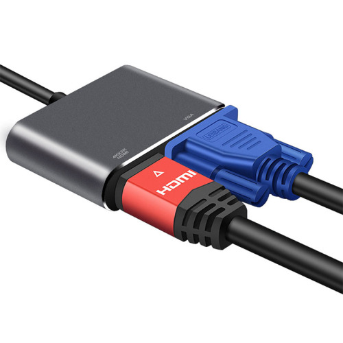 Snelle USB3.0-uitbreiding Type-C naar HDMI / VGA USB-hub