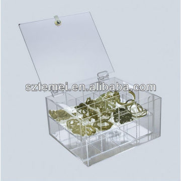 Multi tray acrylic jewellery box