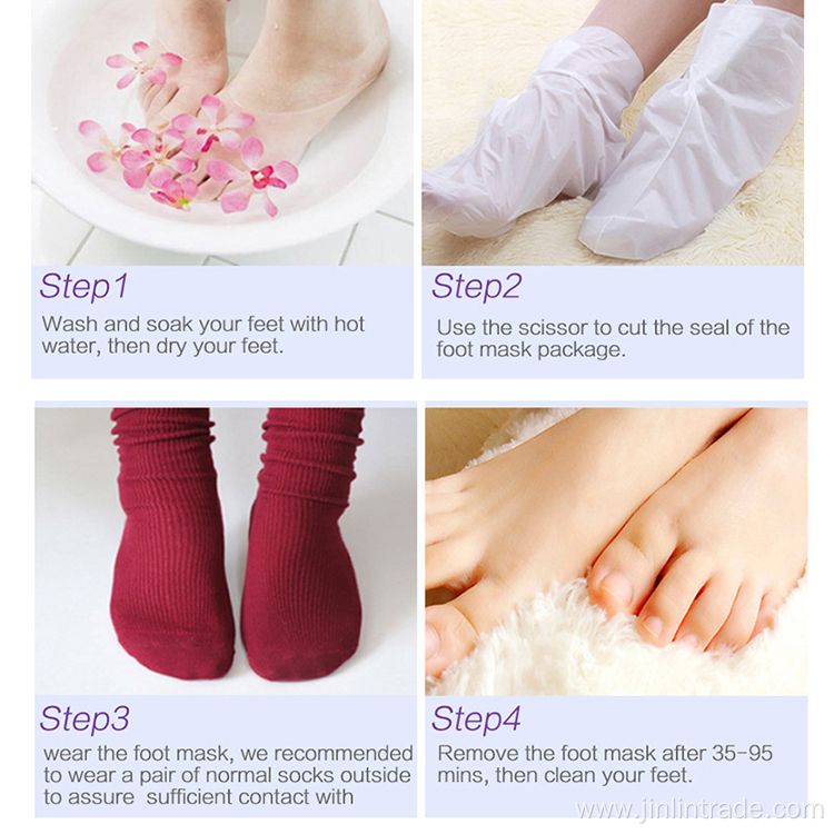 Wholesales Moisturizing Footmask Socks Lavender Feet Peeling