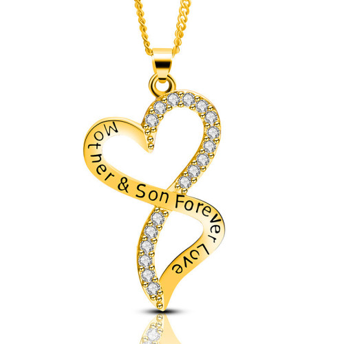 Mother's day son love geometry female necklace