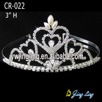 Rhinestone pequeño desfile coronas Tiaras boda