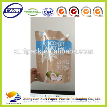 Self standing foil spout pouch for pulp