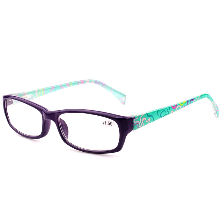 2018 Colorful Spring Hinge Reading Glasses with Hot Transfer