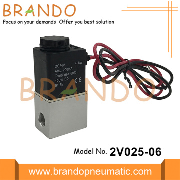 2V025-06 Solenoïde 1/8 &#39;&#39; 12VDC 24VDC 110VAC 220VAC