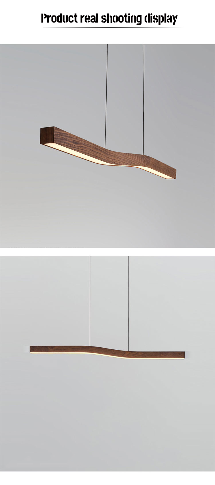 The curved shape of the pendant light adds a contemporary touch and creates an interesting visual element in the room. The curved shape of the pendant light adds a contemporary touch and creates an interesting visual element in the room.