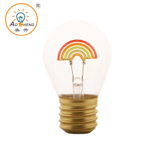 USB Rechargeable 5V LED Rainbow Light Bulb - Star and Moon Lights
