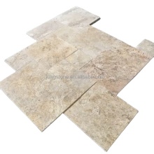 Natural Silver White Travertine Antique Tile French Pattern Paver