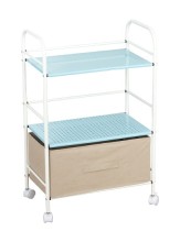 Mesh Rolling Cart Storage Rack Shelving