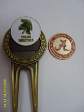 Brass Golf Divot Tools Gold / Antique Gold Color In Polybag