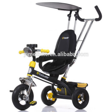 New design kids tricycle with pushbar, colorful children trike with sunshade for sale, baby ride on toy