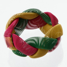 Snake body twining strands bracelet