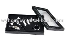 leather wine tool set